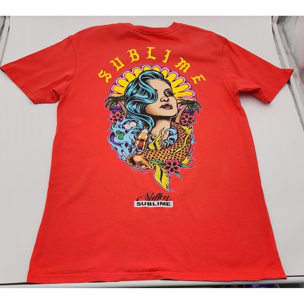 Sullen Art Collective Sublime T-Shirt Mens Medium Red NWT Graphic Tee Buckle